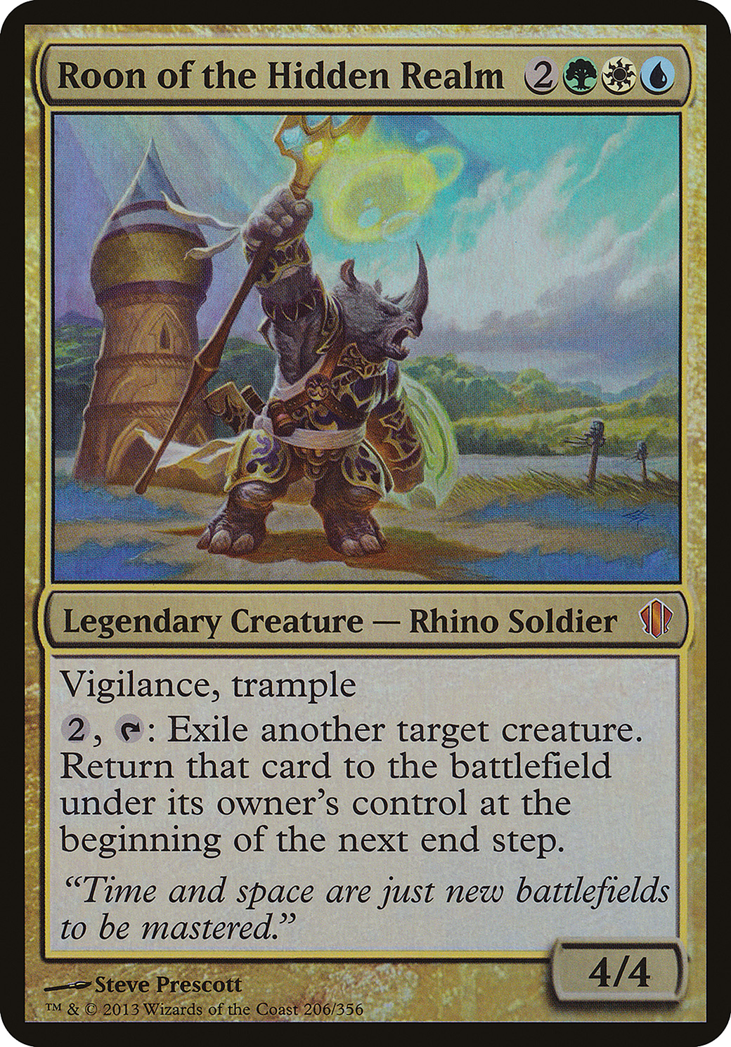 Image of Roon of the Hidden Realm (Commander 2013) (OVER-206) - Commander 2013 Oversized Foil