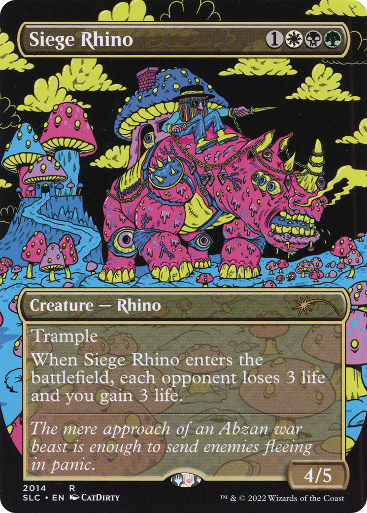 Image of Siege Rhino (SLC-2014) - Secret Lair Countdown Kit (Borderless) Foil