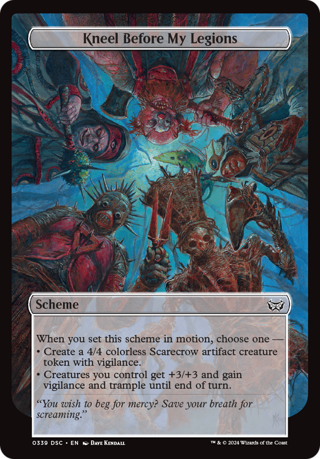 Image of Kneel Before My Legions (Full Art) (A:DSC-339) - Duskmourn: House of Horror Commander