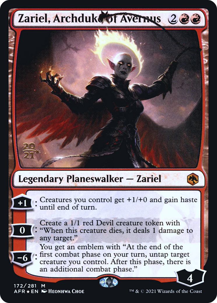 Image of Zariel, Archduke of Avernus (PRE-172) - Adventures in the Forgotten Realms Promos Foil
