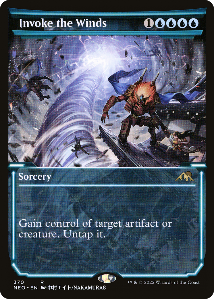 Image of Invoke the Winds (Showcase) (NEO-370) - Kamigawa: Neon Dynasty: (Showcase) Foil