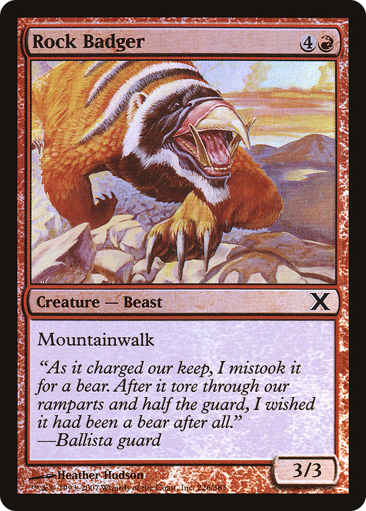 Image of Rock Badger (10E-226★) - Tenth Edition Foil