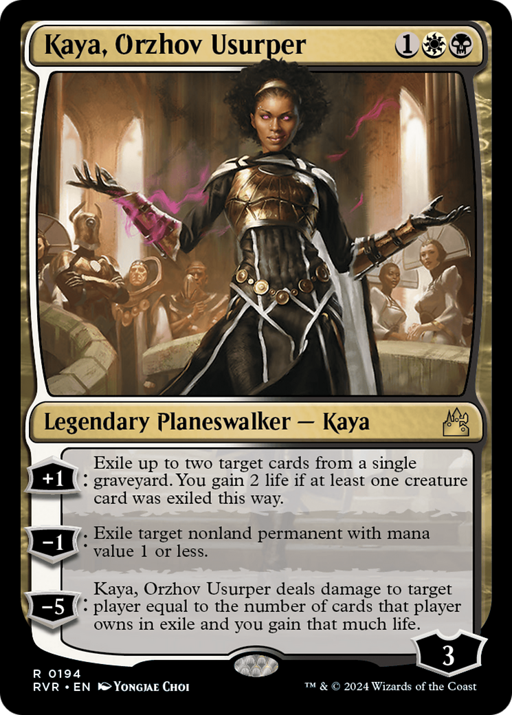 Image of Kaya, Orzhov Usurper (RVR-194) - Ravnica Remastered Foil