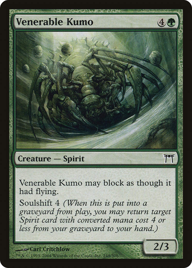 Image of Venerable Kumo (CHK-248) - Champions of Kamigawa