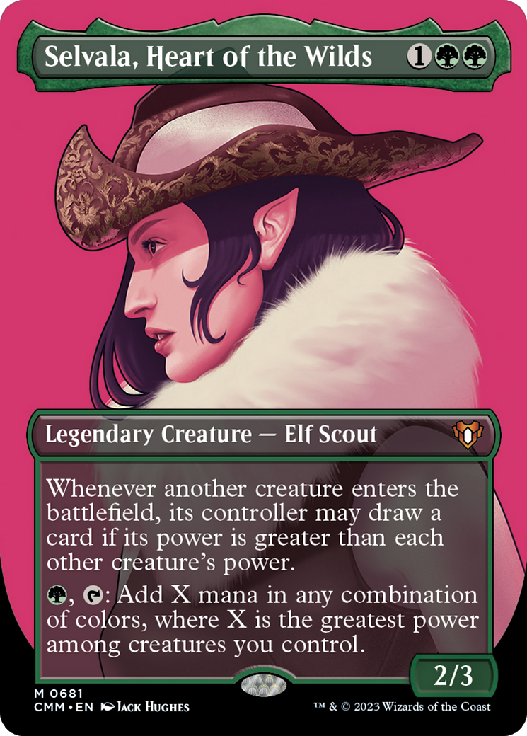 Image of Selvala, Heart of the Wilds (Borderless) (CMM-681) - Commander Masters (Borderless)