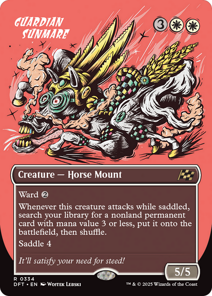 Image of Guardian Sunmare (Borderless) (DFT-334) - Aetherdrift (Borderless) Foil