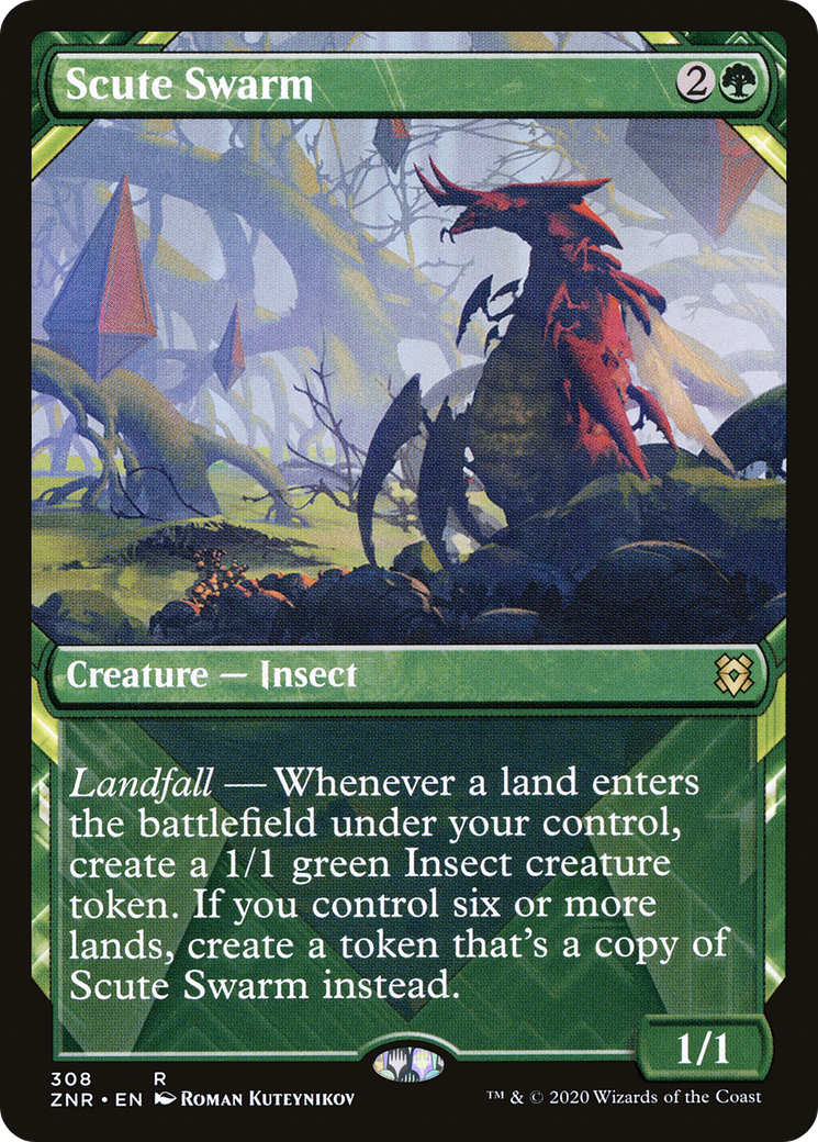 Image of Scute Swarm (Showcase) (ZNR-308) - Zendikar Rising: (Showcase)