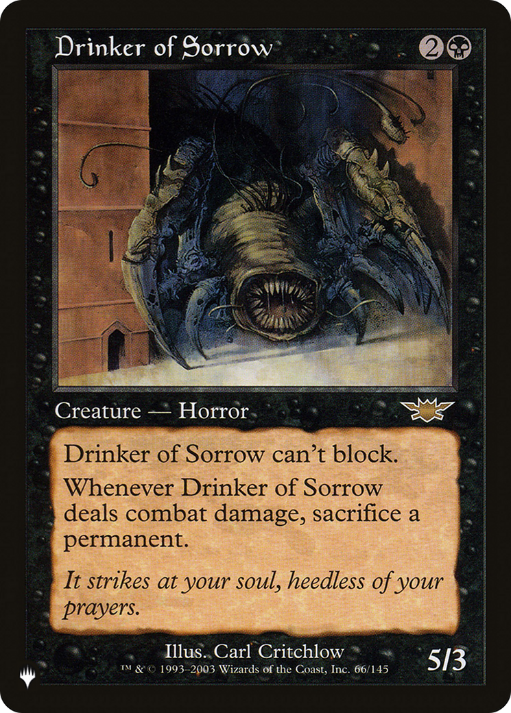Image of Drinker of Sorrow (LIST-LGN-66) - The List