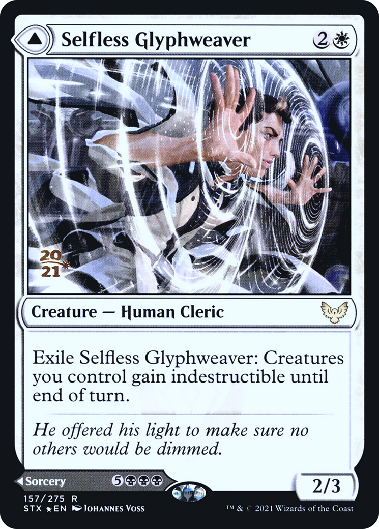 Image of Selfless Glyphweaver (PRE-157) - Strixhaven: School of Mages Promos Foil