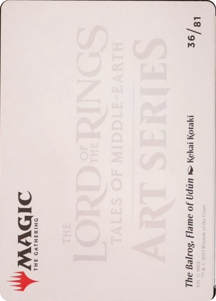 Image of The Balrog, Flame of Udun Art Card (ASLTR-036) - Tales of Middle-earth Art Series (Borderless)