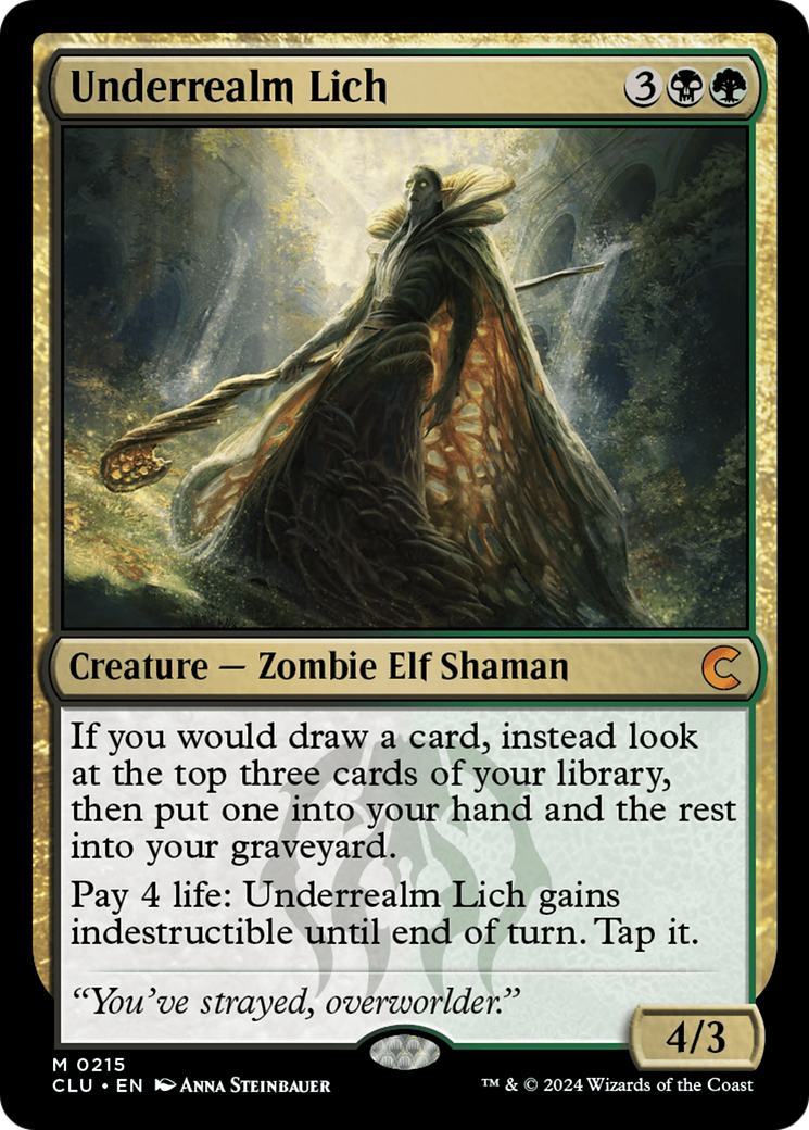 Image of Underrealm Lich (CLU-215) - Ravnica: Clue Edition