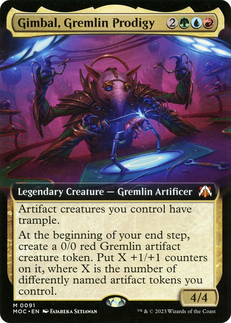 Image of Gimbal, Gremlin Prodigy (Extended Art) (MOC-091) - March of the Machine Commander: (Extended Art)