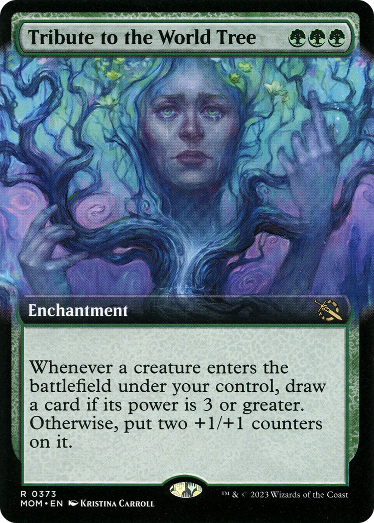 Image of Tribute to the World Tree (Extended Art) (MOM-373) - March of the Machine: (Extended Art) Foil
