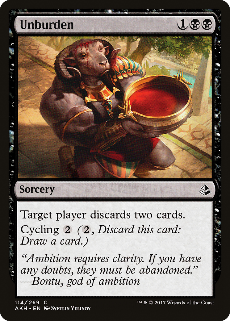 Image of Unburden (AKH-114) - Amonkhet Foil