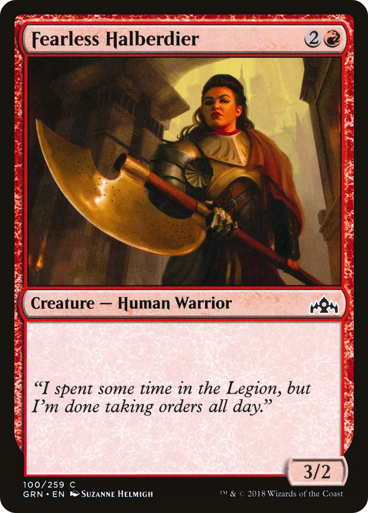 Image of Fearless Halberdier (GRN-100) - Guilds of Ravnica