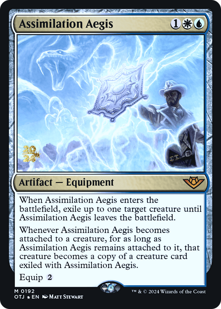 Image of Assimilation Aegis (PRE-192) - Outlaws of Thunder Junction Promos Foil