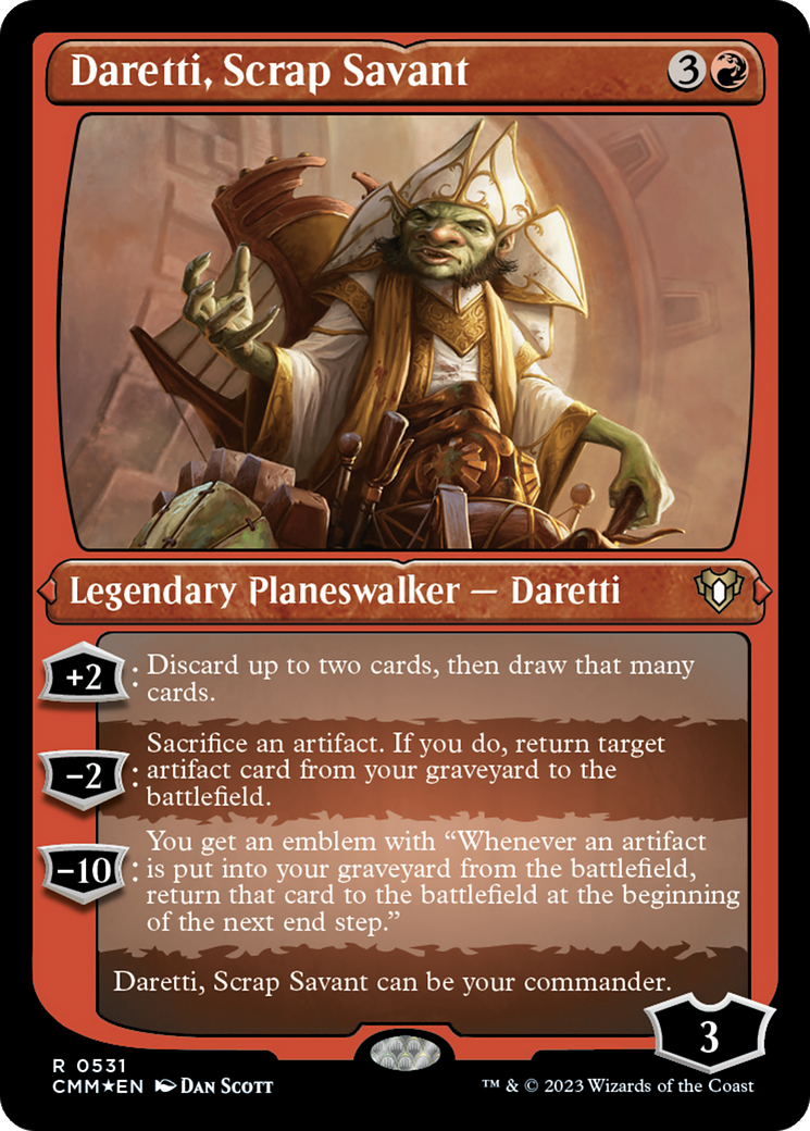 Image of Daretti, Scrap Savant (CMM-531) - Commander Masters Etched Foil