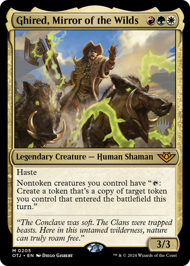 Image of Ghired, Mirror of the Wilds (PPOTJ-205) - Outlaws of Thunder Junction Promos Foil