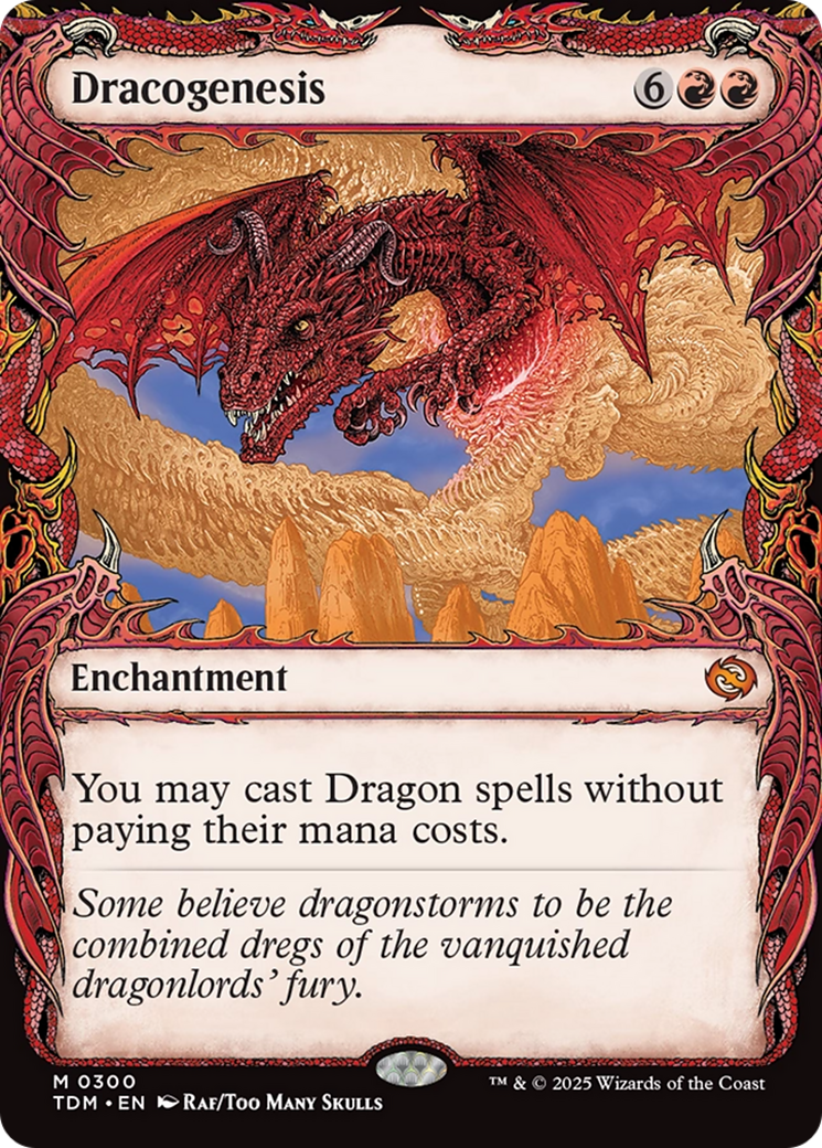 Image of Dracogenesis (0300) (Showcase) (TDM-300) - Tarkir: Dragonstorm: (Showcase, enchantment) Foil