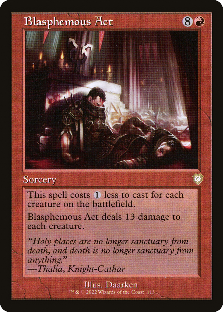 Image of Blasphemous Act (Retro Frame) (BRC-113) - The Brothers' War Commander