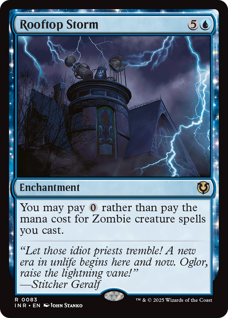 Image of Rooftop Storm (INR-083) - Innistrad Remastered: (enchantment) Foil