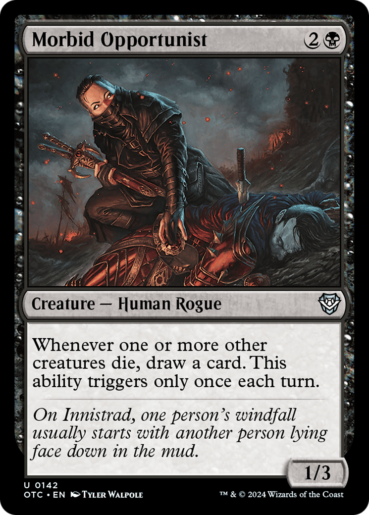 Image of Morbid Opportunist (OTC-142) - Outlaws of Thunder Junction Commander