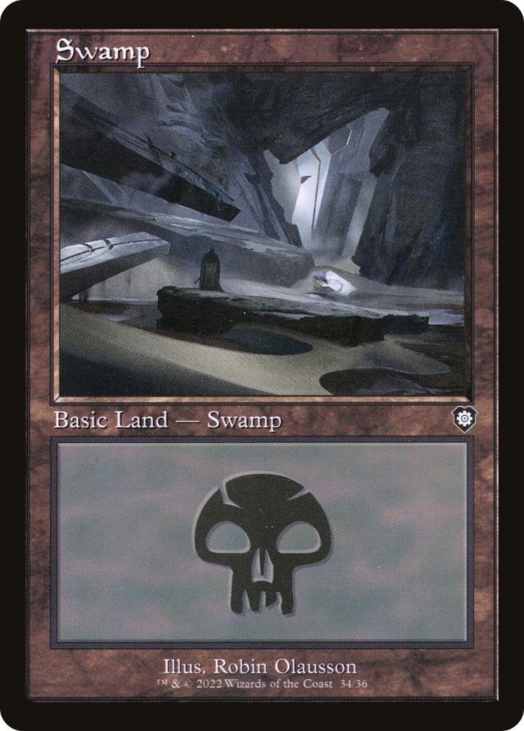 Image of Swamp (34) (Retro Frame) (BRC-034) - The Brothers' War Commander