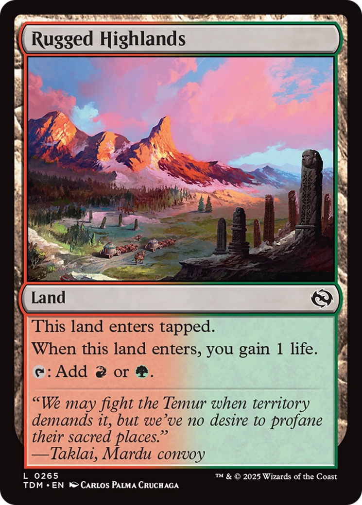 Image of Rugged Highlands (TDM-265) - Tarkir: Dragonstorm