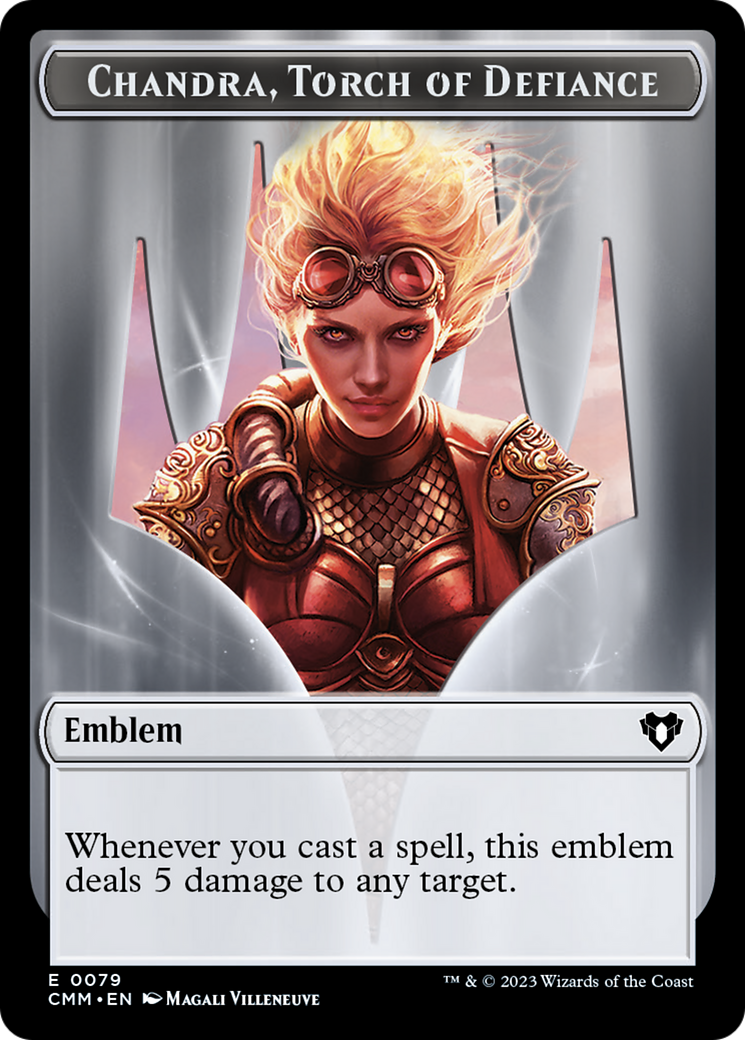 Image of Chandra, Torch of Defiance Emblem (TCMM-079) - Commander Masters Tokens Foil