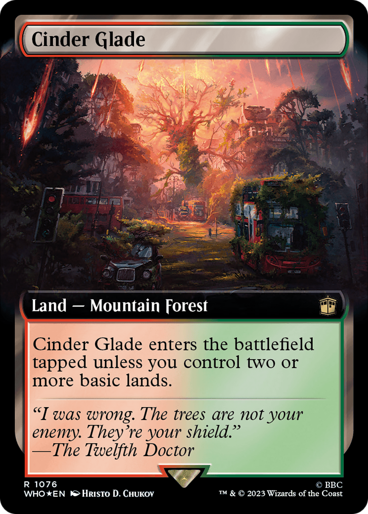 Image of Cinder Glade (Extended Art) (Surge Foil) (WHO-1076) - Doctor Who: (Extended Art) Foil