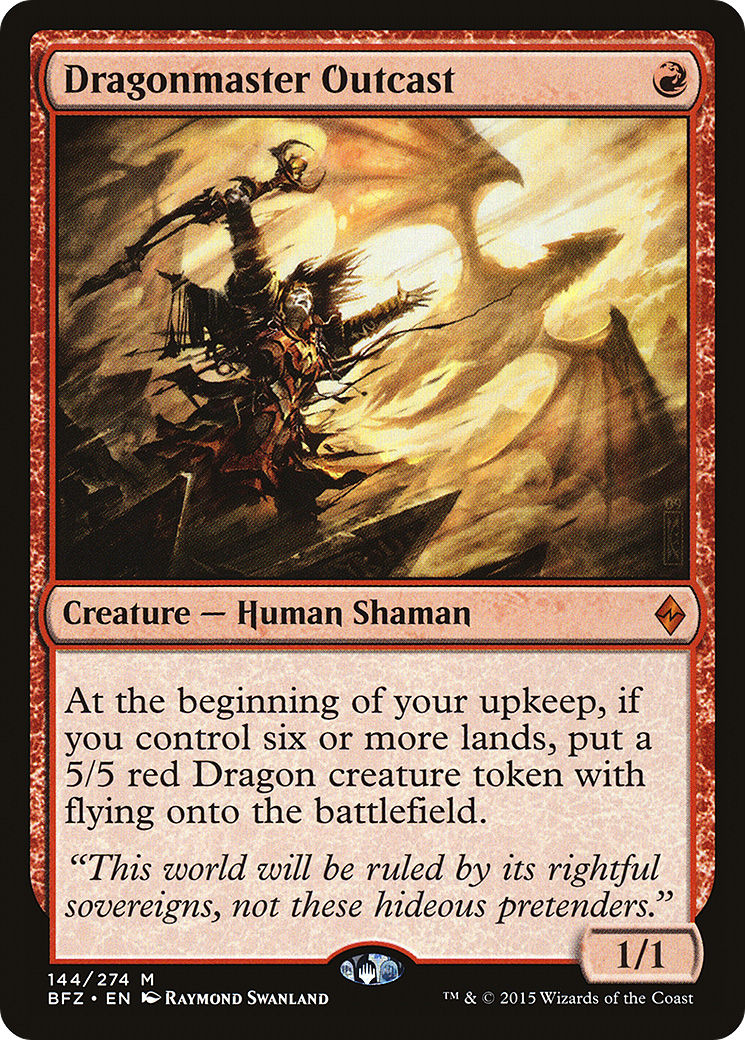 Image of Dragonmaster Outcast (BFZ-144) - Battle for Zendikar Foil