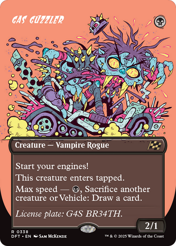 Image of Gas Guzzler (Borderless) (DFT-338) - Aetherdrift (Borderless) Foil