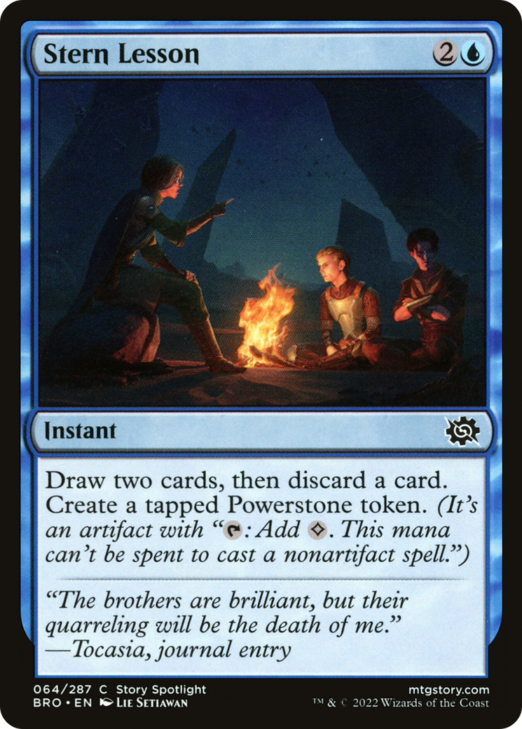 Image of Stern Lesson (BRO-064) - The Brothers' War Foil
