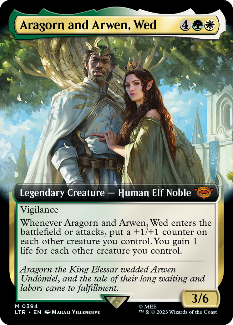 Image of Aragorn and Arwen, Wed (Extended Art) (LTR-394) - The Lord of the Rings: Tales of Middle-earth: (Extended Art)