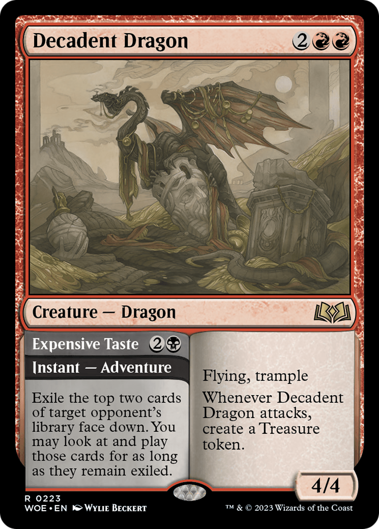 Image of Decadent Dragon (WOE-223) - Wilds of Eldraine Foil