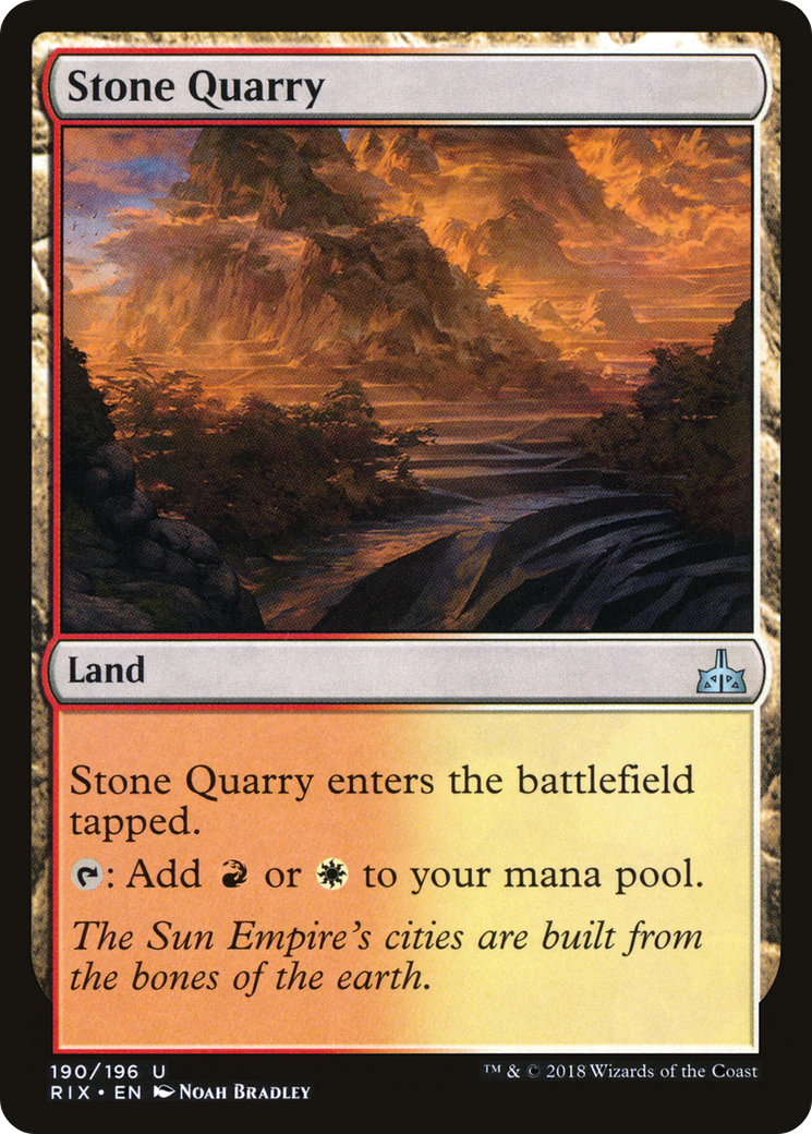 Image of Stone Quarry (RIX-190) - Rivals of Ixalan Foil