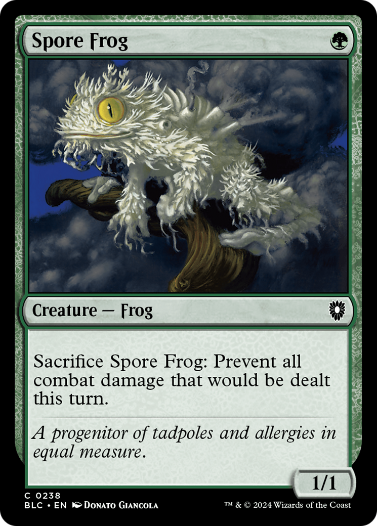 Image of Spore Frog (BLC-238) - Bloomburrow Commander