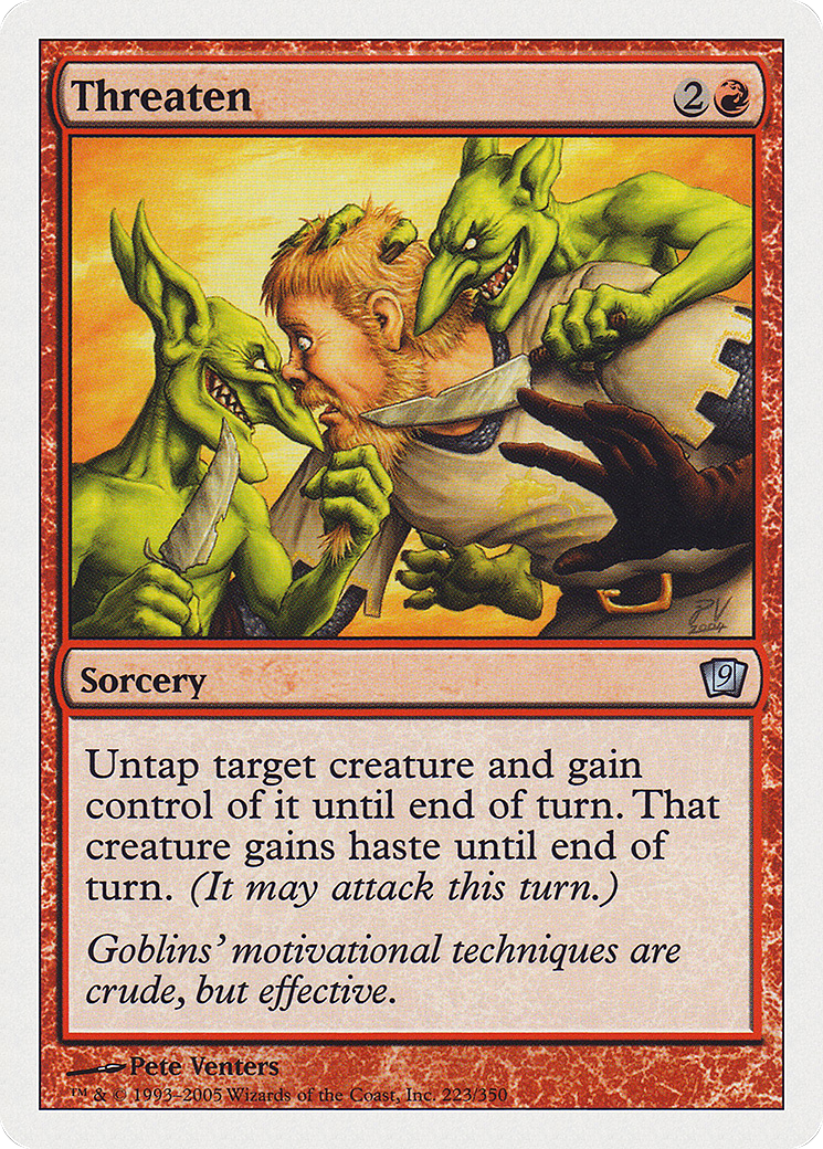 Image of Threaten (9ED-223★) - 9th Edition