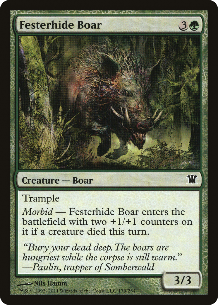Image of Festerhide Boar (ISD-179) - Innistrad Foil