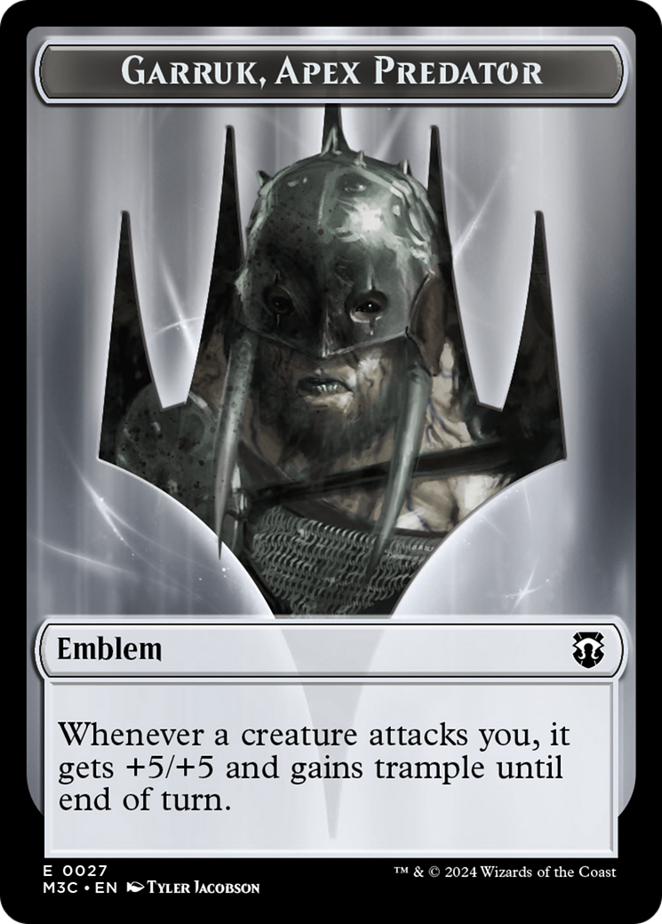 Image of Garruk, Apex Predator Emblem (TM3C-027) - Modern Horizons 3 Commander Tokens