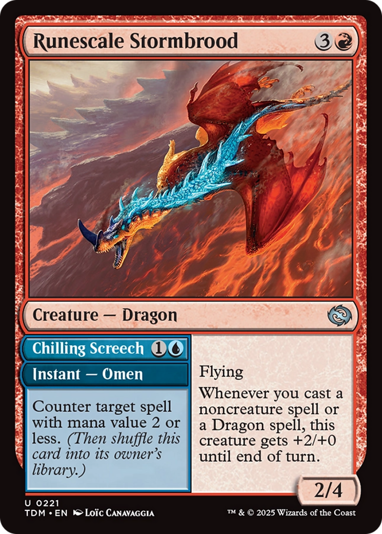 Image of Runescale Stormbrood (TDM-221) - Tarkir: Dragonstorm