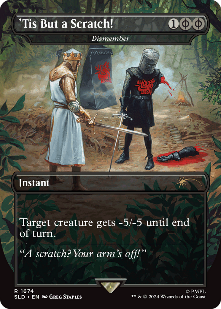 Image of Dismember (SLD-1674) - Secret Lair Drop / 'Tis But a Scratch! (Borderless) Foil