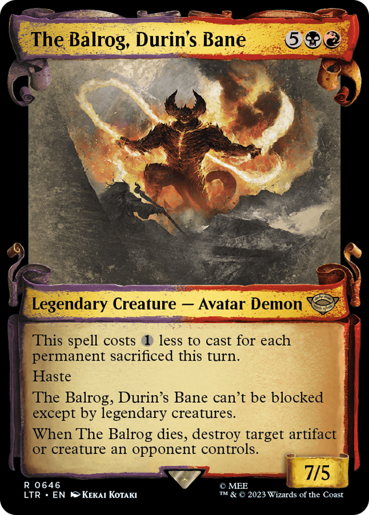 Image of The Balrog, Durin's Bane (Showcase Scrolls) (LTR-646) - The Lord of the Rings: Tales of Middle-earth: (Showcase)