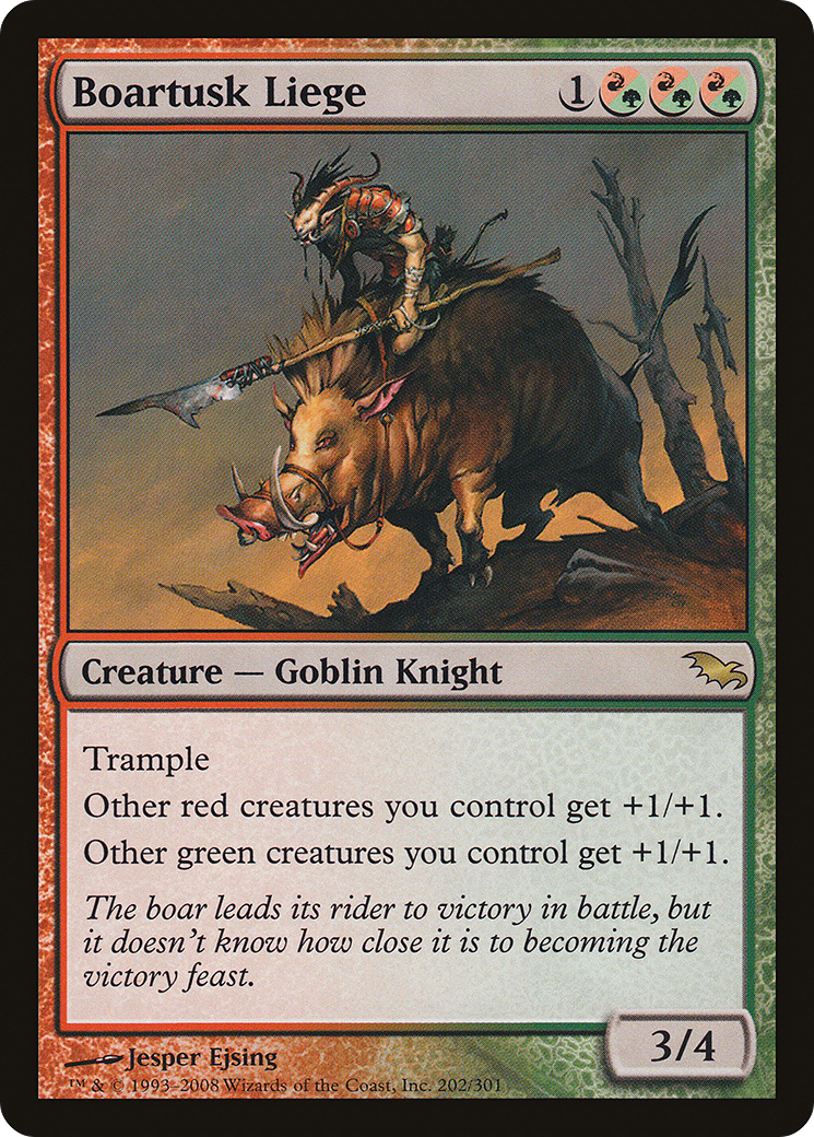 Image of Boartusk Liege (SHM-202) - Shadowmoor Foil