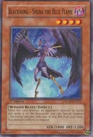 Image of Blackwing - Shura the Blue Flame (RGBT-EN011) - Raging Battle 1st Edition
