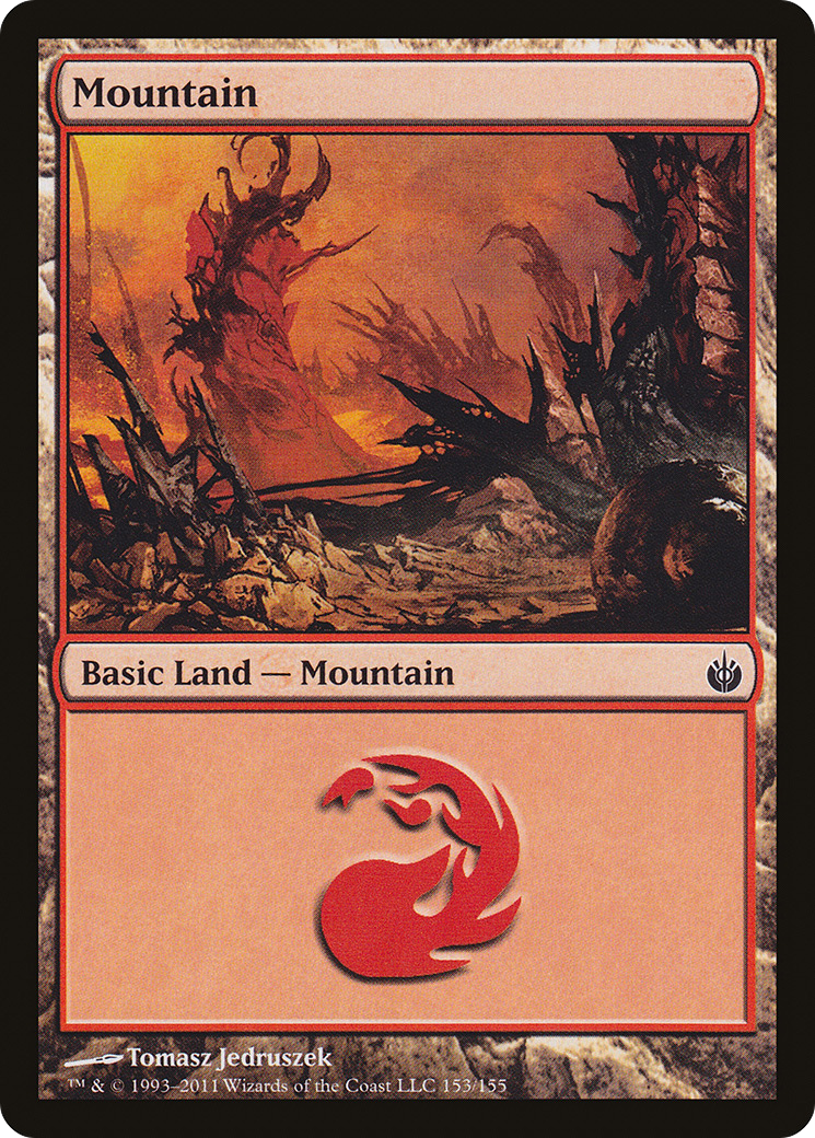 Image of Mountain (153) (MBS-153) - Mirrodin Besieged Foil