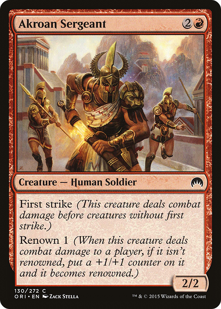 Image of Akroan Sergeant (ORI-130) - Magic Origins Foil