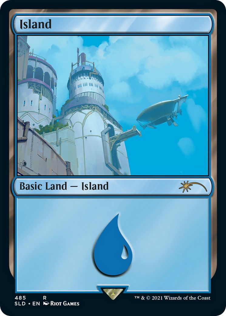Image of Island (Secret Lair x Arcane: Lands) (SLD-485) - Secret Lair Drop Foil