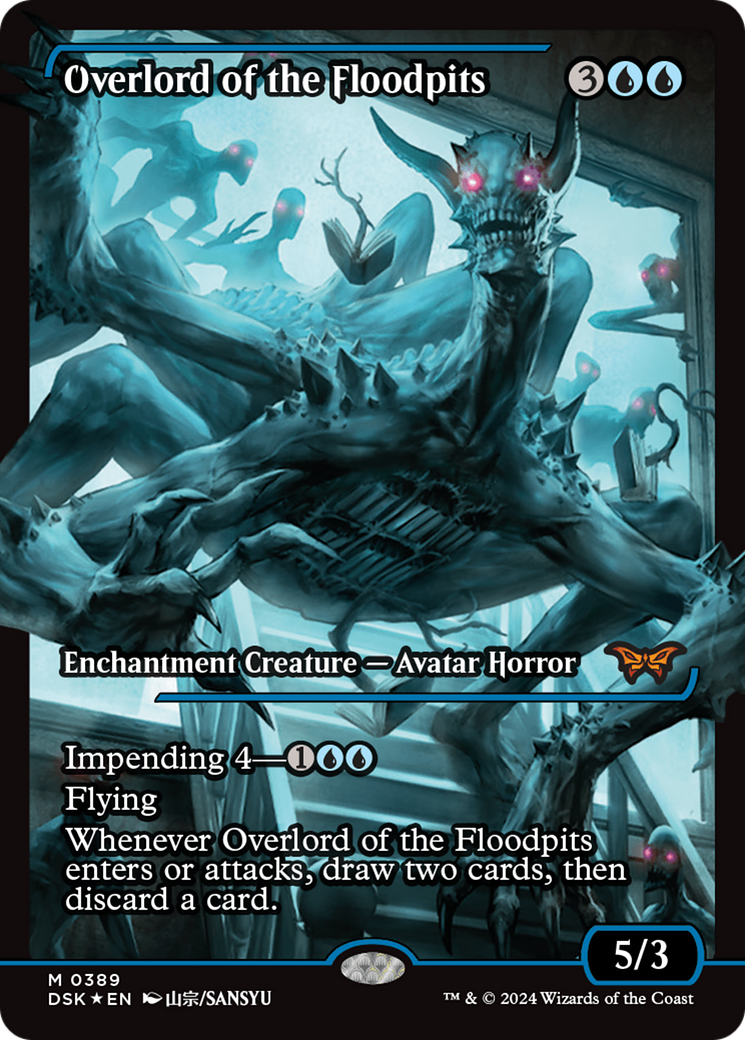 Image of Overlord of the Floodpits (Showcase) (DSK-389) - Duskmourn: House of Horror: (Showcase) Foil