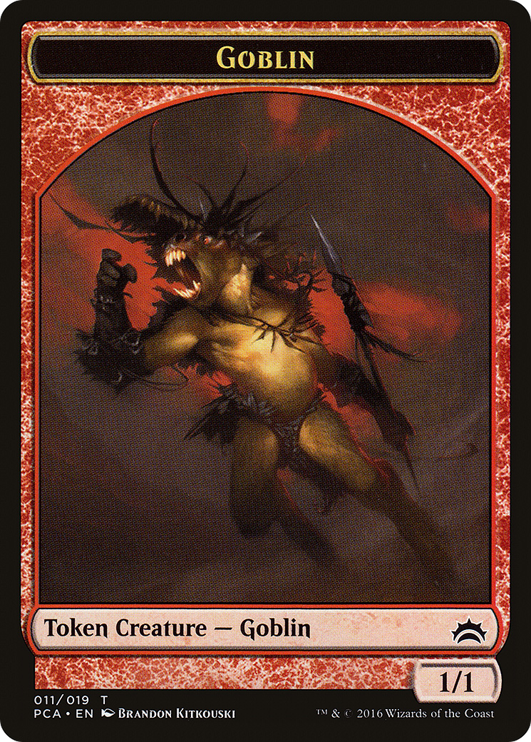 Image of Goblin // Boar Double-sided Token (PCA-11 // 14) - Planechase Anthology Tokens